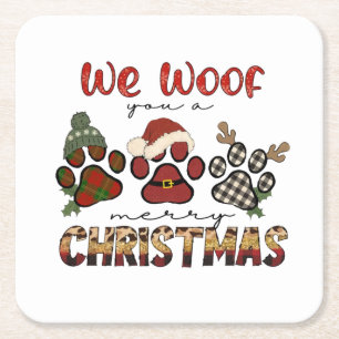 Posavasos Cuadrado De Papel Te Lamentamos Una Feliz Navidad