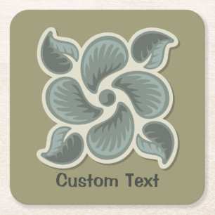 Posavasos Cuadrado De Papel Teja de decó 2