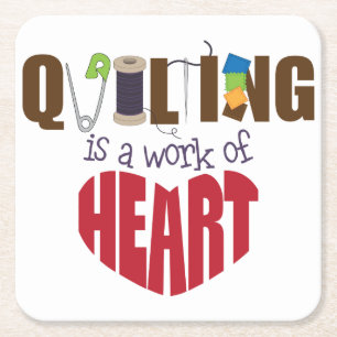 Posavasos Cuadrado De Papel Tejido