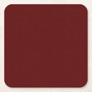 Posavasos Cuadrado De Papel Tejido rojo oscuro, rojo-marrón.
