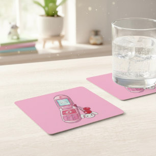 Posavasos Cuadrado De Papel Teléfono móvil