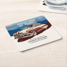 Tema de Coche Clásico Retro para Cumpleaños 50