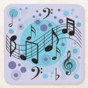 Posavasos Cuadrado De Papel Tema musical genérico