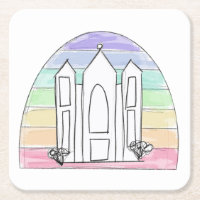 Templo LDS Salt Lake City atardecer arcoíris mormó