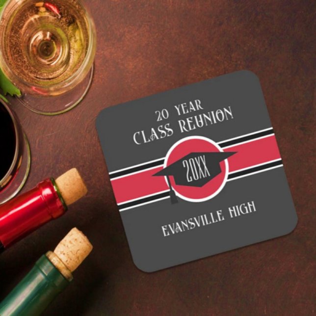 Posavasos Cuadrado De Papel ¡Tendencia! Fiesta de reunión de clase nueva (Subido por el creador)