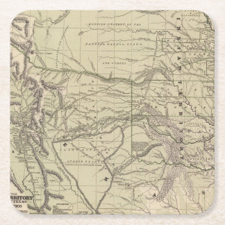 Posavasos Cuadrado De Papel Territorio indio, Tejas del norte, New México