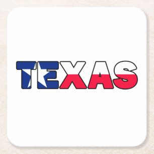 Posavasos Cuadrado De Papel Texas