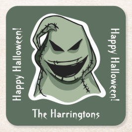 Posavasos Cuadrado De Papel Texto y color personalizado 1/4 Criaturas de Hallo