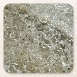 Posavasos Cuadrado De Papel Textura abstracta de hielo glacial