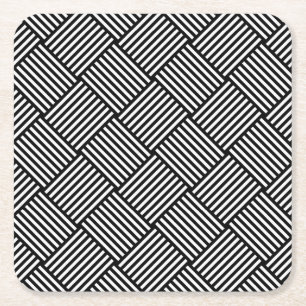 Posavasos Cuadrado De Papel Textura comprobada geométrica