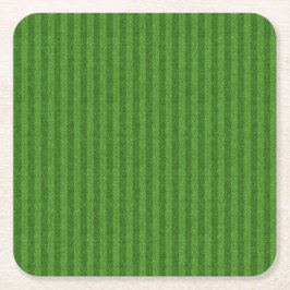 Posavasos Cuadrado De Papel textura de hierba verde de un campo de fútbol