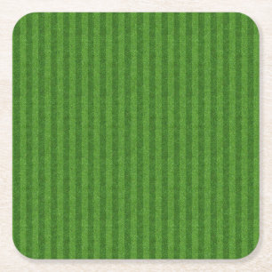 Posavasos Cuadrado De Papel textura de hierba verde de un campo de fútbol