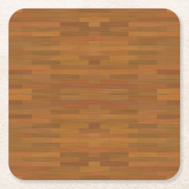 Posavasos Cuadrado De Papel Textura de madera del modelo del piso de los