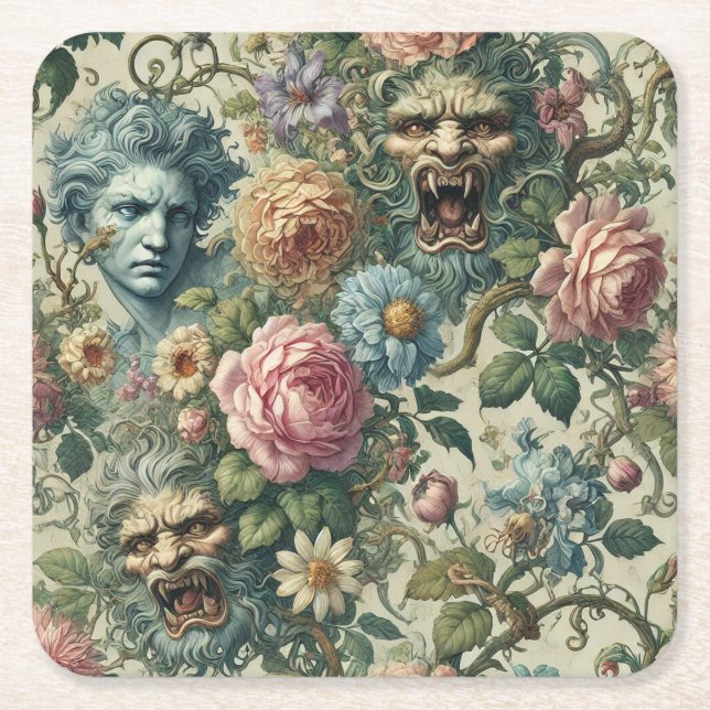 Posavasos Cuadrado De Papel The Cerulean Muse – Gothic Victorian (Anverso)