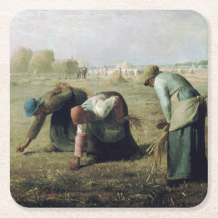 Posavasos Cuadrado De Papel The Gleaners, Jean-Francois Millet, 1857