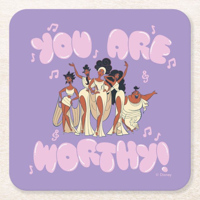 Posavasos Cuadrado De Papel The Muses - You Are Worthy Square Paper Coaster (Anverso)