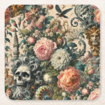 Posavasos Cuadrado De Papel The Reliquary of Broken Dreams – Gothic Victorian<br><div class="desc">An altar to every vow that withered and every wish that turned to dust. Roses spill in lavish sorrow around skulls and gilded grotesques,  echoing the ghostly hush of abandoned prayers and lost secrets.

For those who find beauty in the fragile remains of forgotten desires.</div>