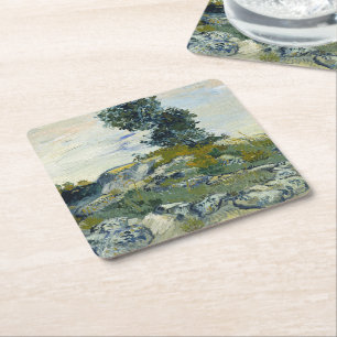 Posavasos Cuadrado De Papel The Rocks Vincent van Gogh