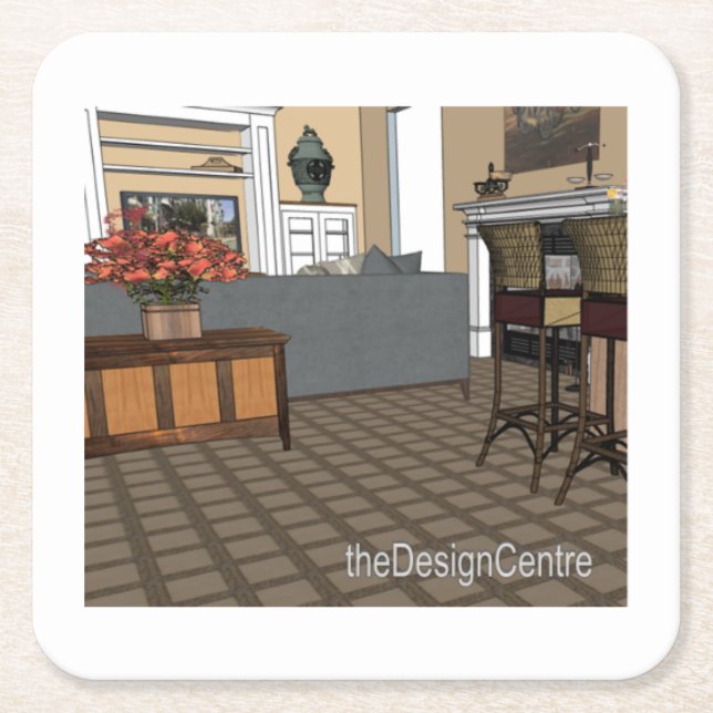 Posavasos Cuadrado De Papel theDesignCentre décor art  (Anverso)