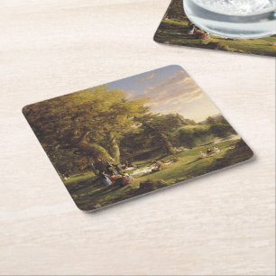 Posavasos Cuadrado De Papel Thomas Cole The Pic-Nic