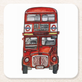 Posavasos Cuadrado De Papel Three Buses