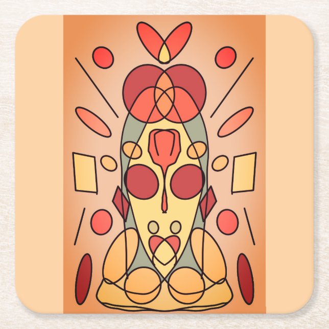 Posavasos Cuadrado De Papel Throwpillows (Anverso)