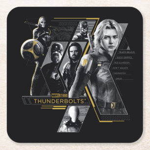 Posavasos Cuadrado De Papel Thunderbolts* Gráfico de grupo