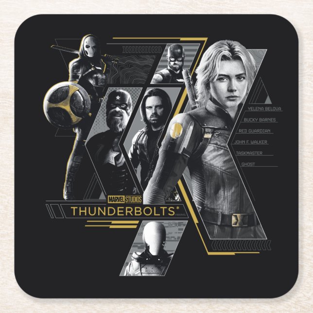 Posavasos Cuadrado De Papel Thunderbolts* | Gráfico de grupo (Anverso)