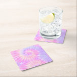 Posavasos Cuadrado De Papel Tiedye Pastel Arcoiris Espiral Hippie Tye<br><div class="desc">Color del arcoiris del diseño de patrones de tintes de corbata pastel. Patrón de diseño de espiral hippie rosa,  amarillo,  azul tiedye shibori patrón de diseño de espiral hippie Astillas</div>