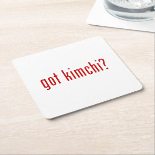 Posavasos Cuadrado De Papel ¿tiene kimchi?