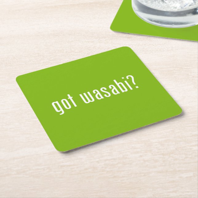 Posavasos Cuadrado De Papel ¿tiene wasabi? (En perspectiva)