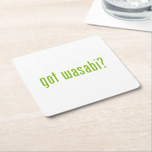 Posavasos Cuadrado De Papel ¿tiene wasabi?