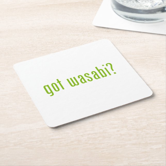 Posavasos Cuadrado De Papel ¿tiene wasabi? (En perspectiva)