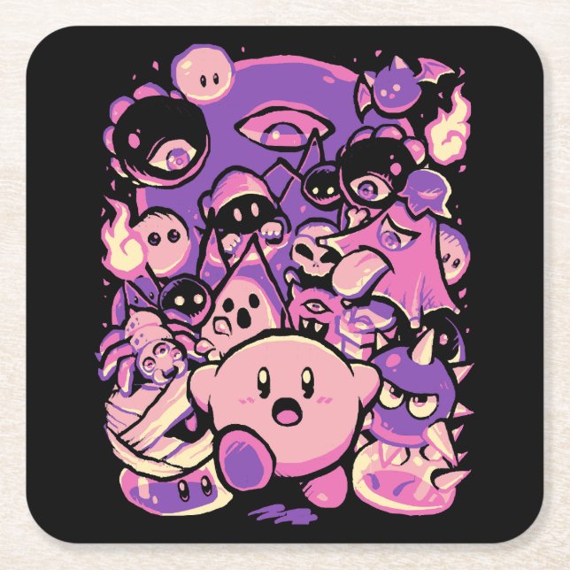 Posavasos Cuadrado De Papel Tierra de pesadillas (Anverso)