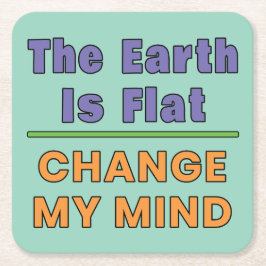 Posavasos Cuadrado De Papel Tierra Plana