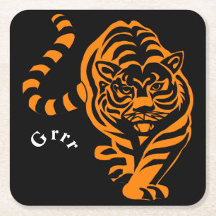 Posavasos Cuadrado De Papel Tigre