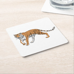 Posavasos Cuadrado De Papel Tigre 2