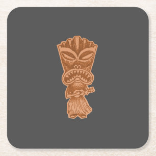 Posavasos Cuadrado De Papel Tiki