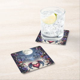 Posavasos Cuadrado De Papel Till Death & Moonlight Bind Us. 