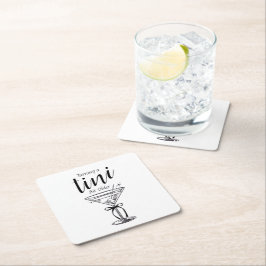 Posavasos Cuadrado De Papel Tini Bit Older - Tema Martini Clásico