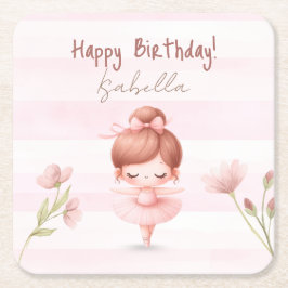 Posavasos Cuadrado De Papel Tiny Twirls – Ballerina