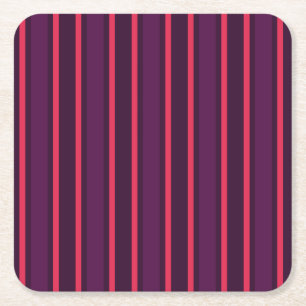 Posavasos Cuadrado De Papel Tiras de ciruelas y caramelos rojos