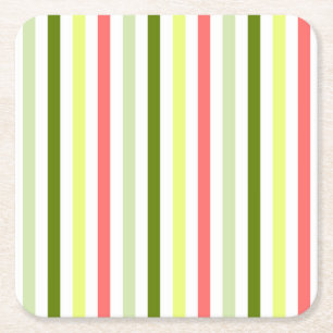Posavasos Cuadrado De Papel Tiras de sandía delgadas