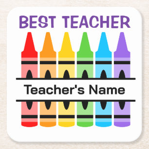 Posavasos Cuadrado De Papel Toallas escolares de personalizado, sq. de regalo 