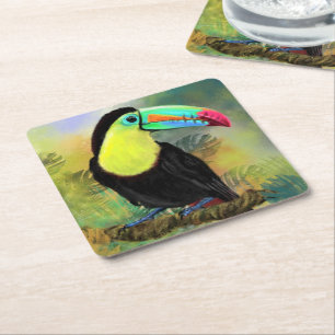 Posavasos Cuadrado De Papel Toco Toucan Paper Coaster