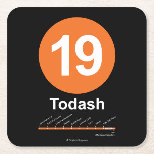 Posavasos Cuadrado De Papel Todash