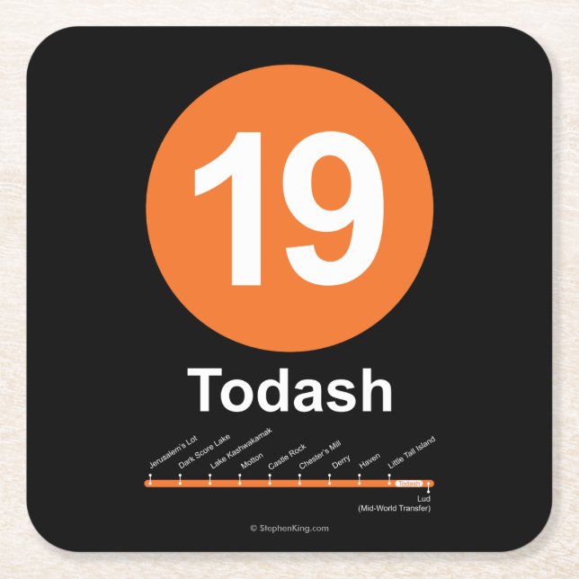 Posavasos Cuadrado De Papel Todash (Anverso)