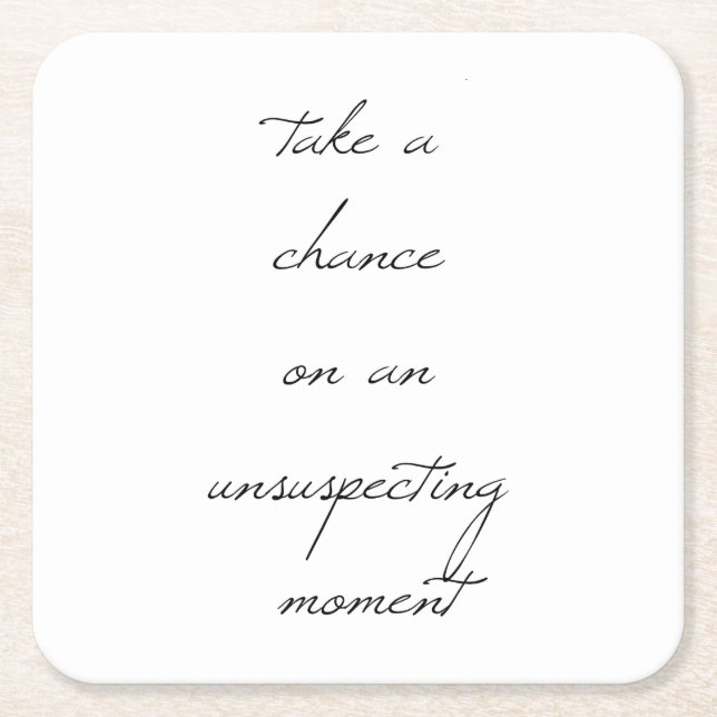 Posavasos Cuadrado De Papel Tomar Una Papelera De Papel (Anverso)