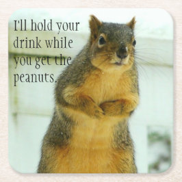 Posavasos Cuadrado De Papel Tomaré tu bebida... La montaña rusa de papel