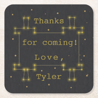 Posavasos Cuadrado De Papel Torah espacial Bar o Bat Mitzvah